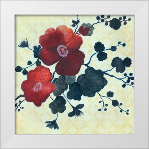 Japanese Blossoms 2 White Modern Wood Framed Art Print by Summers, Elle
