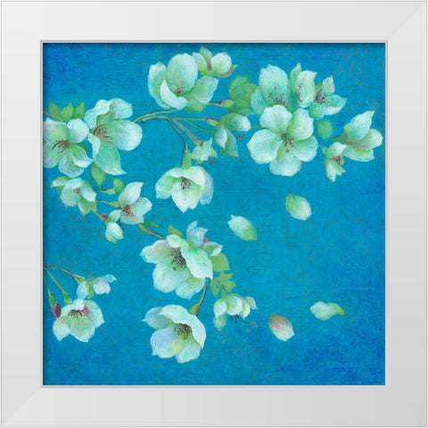 Cherry Blossom 1 White Modern Wood Framed Art Print by TBS