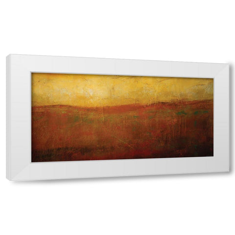 Golden Sunrise White Modern Wood Framed Art Print by Sokol-Hohne