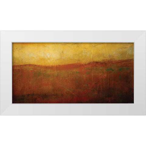 Golden Sunrise White Modern Wood Framed Art Print by Sokol-Hohne