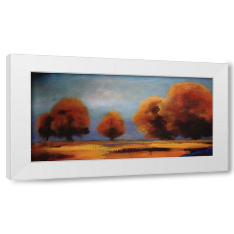 Western Sky White Modern Wood Framed Art Print by Sokol-Hohne