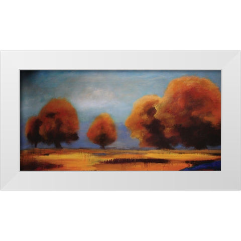 Western Sky White Modern Wood Framed Art Print by Sokol-Hohne