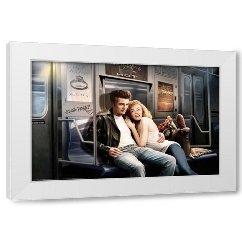 Subway White Modern Wood Framed Art Print by Brando, JJ