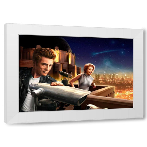 Starry Night White Modern Wood Framed Art Print by Brando, JJ