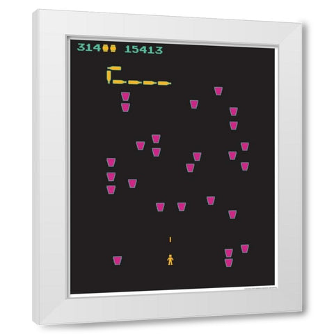 Beer Snake White Modern Wood Framed Art Print by Brando, JJ