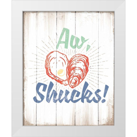 Aw Shucks White Modern Wood Framed Art Print by Brando, JJ