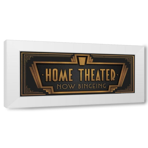 Home Theater White Modern Wood Framed Art Print by Brando, JJ