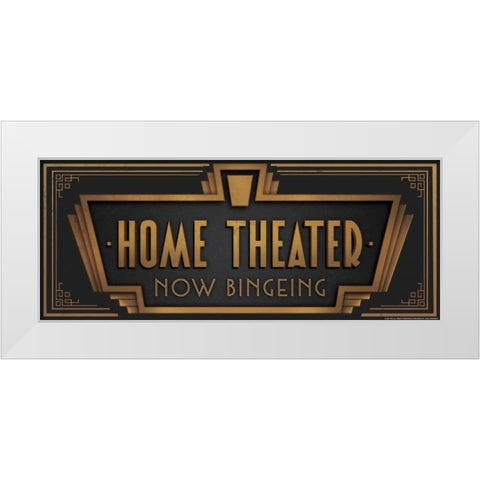 Home Theater White Modern Wood Framed Art Print by Brando, JJ