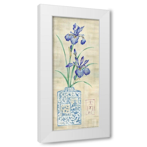 Asian Floral 1 White Modern Wood Framed Art Print by Lake, Claire