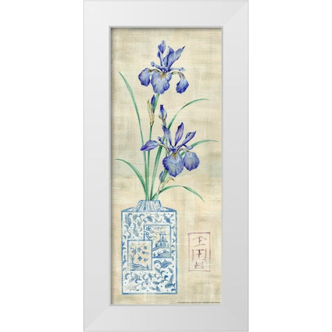 Asian Floral 1 White Modern Wood Framed Art Print by Lake, Claire
