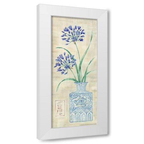 Asian Floral 2 White Modern Wood Framed Art Print by Lake, Claire