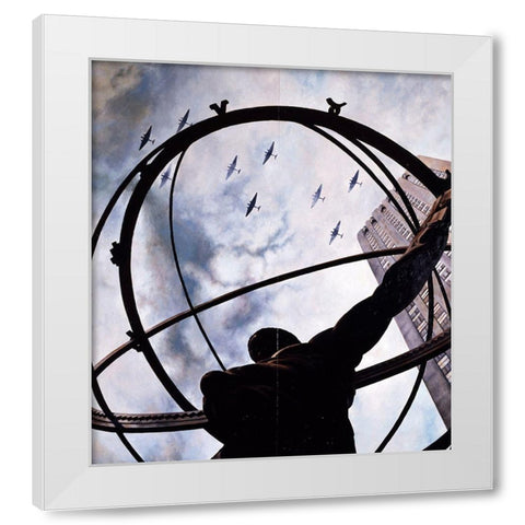 Atlas White Modern Wood Framed Art Print by Gipe, L.