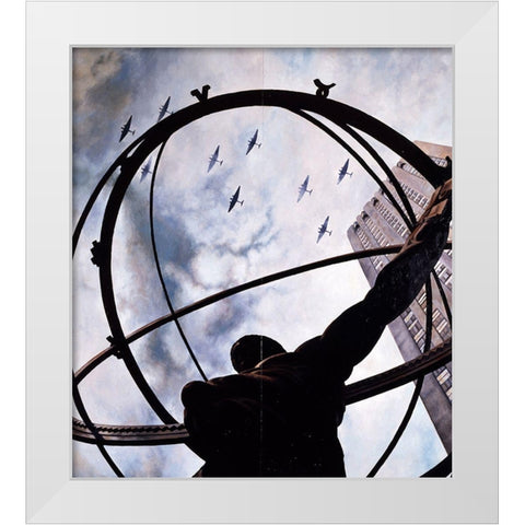 Atlas White Modern Wood Framed Art Print by Gipe, L.