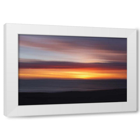 Ocean 3 White Modern Wood Framed Art Print by Linden, Sally
