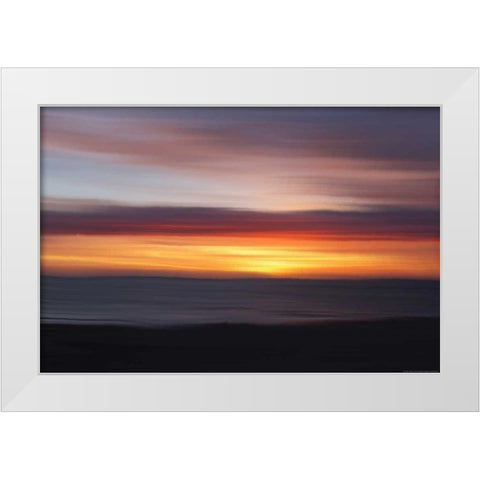 Ocean 3 White Modern Wood Framed Art Print by Linden, Sally