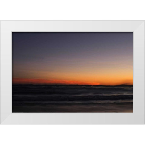Ocean 4 White Modern Wood Framed Art Print by Linden, Sally