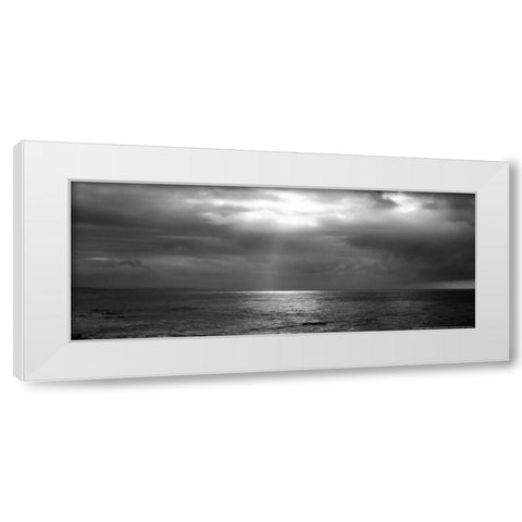 Sunbeam White Modern Wood Framed Art Print by Linden, Sally