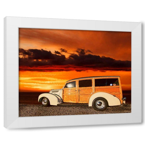 Tan Wody White Modern Wood Framed Art Print by Linden, Sally