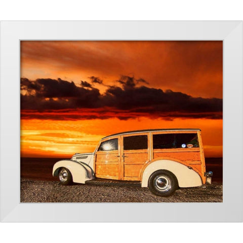 Tan Wody White Modern Wood Framed Art Print by Linden, Sally