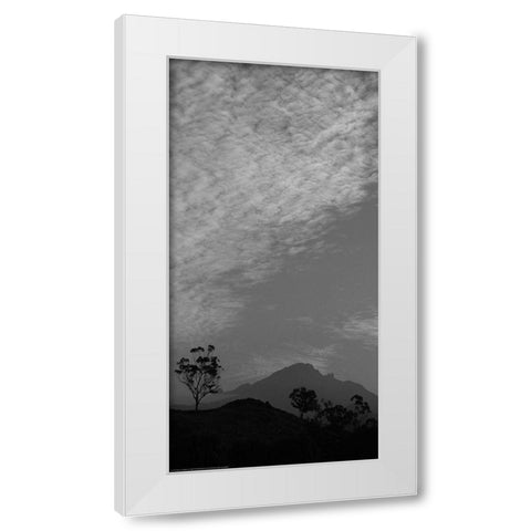 Upon the Mountain White Modern Wood Framed Art Print by Linden, Sally
