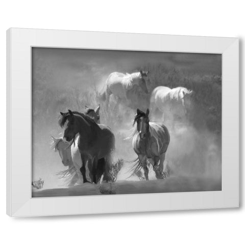 Choctaw Run White Modern Wood Framed Art Print by Linden, Sally