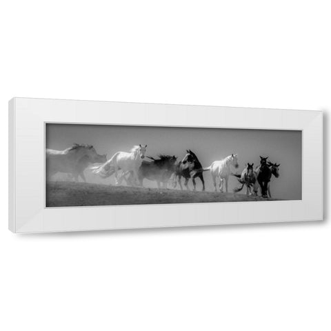 Choctaw BW White Modern Wood Framed Art Print by Linden, Sally