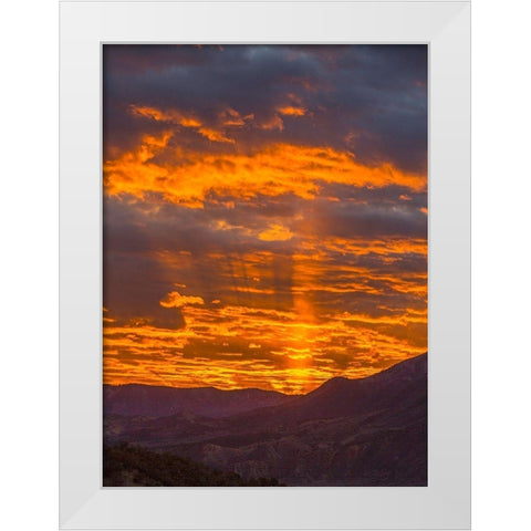Lookout Mountian White Modern Wood Framed Art Print by Linden, Sally