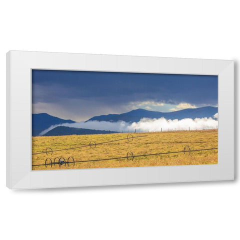 Irrigation White Modern Wood Framed Art Print by Linden, Sally