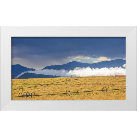 Irrigation White Modern Wood Framed Art Print by Linden, Sally