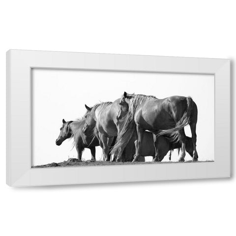 Move On White Modern Wood Framed Art Print by Linden, Sally