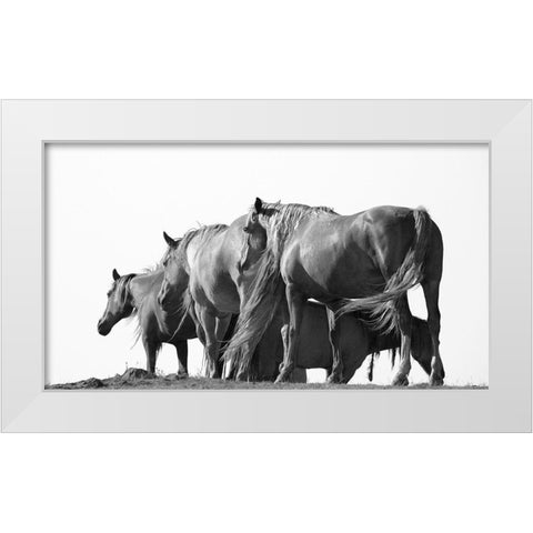 Move On White Modern Wood Framed Art Print by Linden, Sally