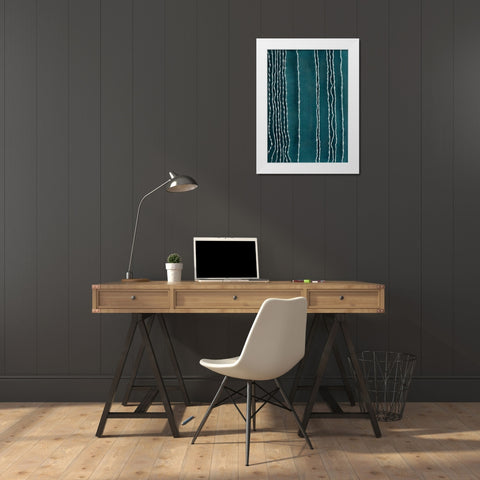 Staying Calm White Modern Wood Framed Art Print by Van, Laura