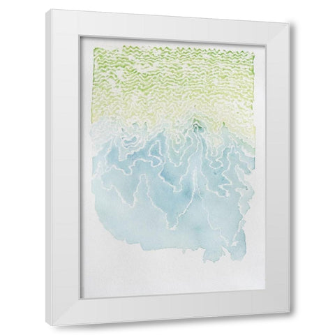 Reaching White Modern Wood Framed Art Print by Van, Laura