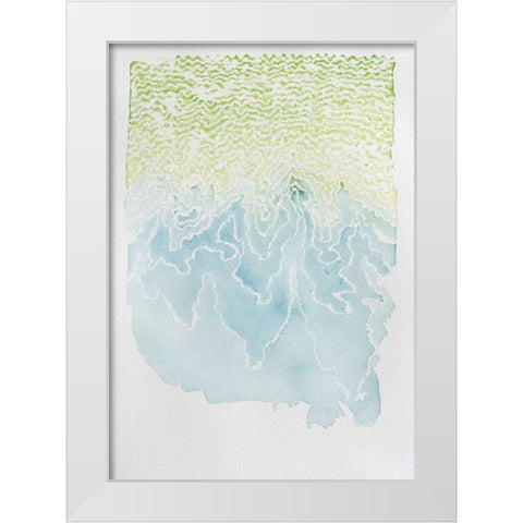 Reaching White Modern Wood Framed Art Print by Van, Laura