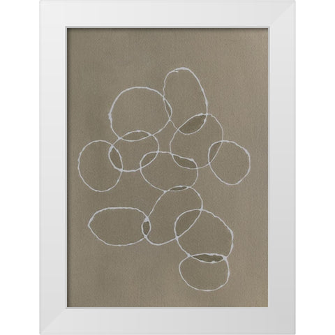 Intersect Brown White Modern Wood Framed Art Print by Van, Laura