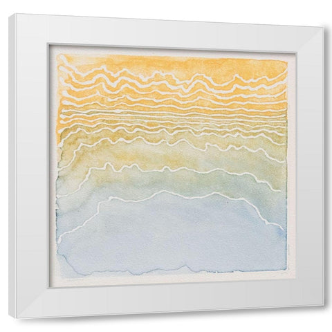 The Beach White Modern Wood Framed Art Print by Van, Laura