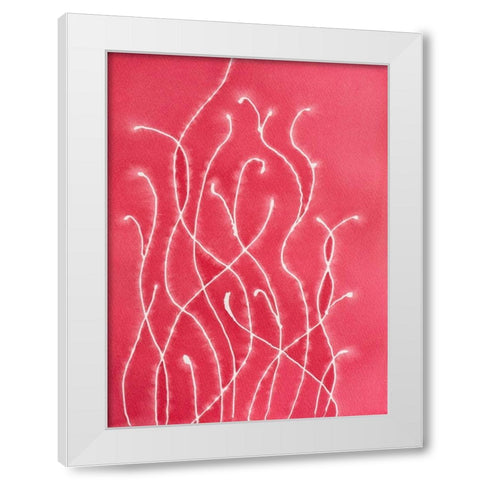Reaching White Modern Wood Framed Art Print by Van, Laura