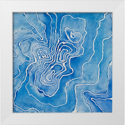 Ice Flow White Modern Wood Framed Art Print by Van, Laura