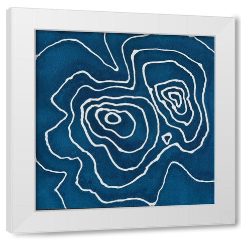 The Mask White Modern Wood Framed Art Print by Van, Laura