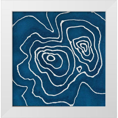 The Mask White Modern Wood Framed Art Print by Van, Laura
