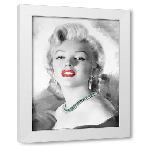 Girls Best Friend White Modern Wood Framed Art Print by Michaels, Jerry