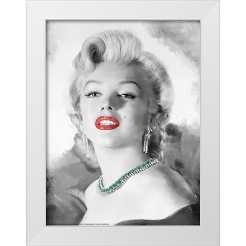 Girls Best Friend White Modern Wood Framed Art Print by Michaels, Jerry