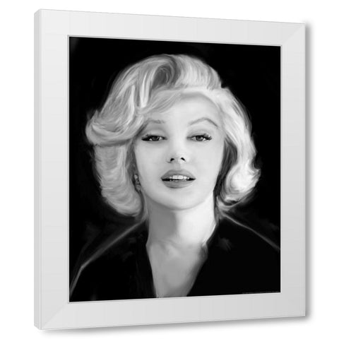 Marilyns Whisper White Modern Wood Framed Art Print by Michaels, Jerry