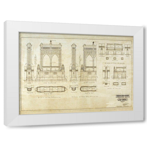 B And T 2 White Modern Wood Framed Art Print by MTA