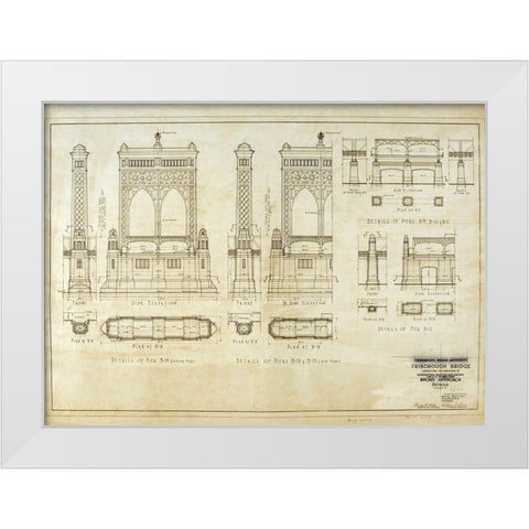 B And T 2 White Modern Wood Framed Art Print by MTA