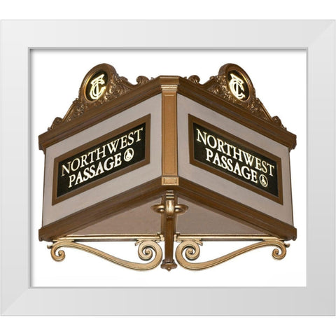 Nothwest Passage White Modern Wood Framed Art Print by MTA