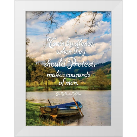 Quote 6 White Modern Wood Framed Art Print by Nobleworks, Inc.