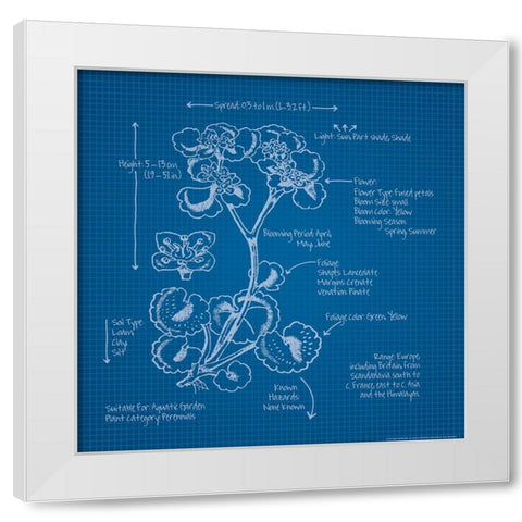 Blueprints 1 White Modern Wood Framed Art Print by Nobleworks, Inc.
