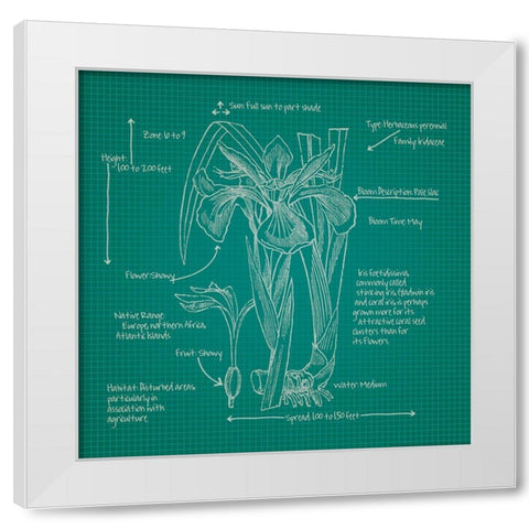 Blueprints 4 White Modern Wood Framed Art Print by Nobleworks, Inc.
