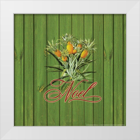 Noel White Modern Wood Framed Art Print by Nobleworks, Inc.